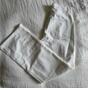Madewell The Cleo white straight Jeans. Size 28